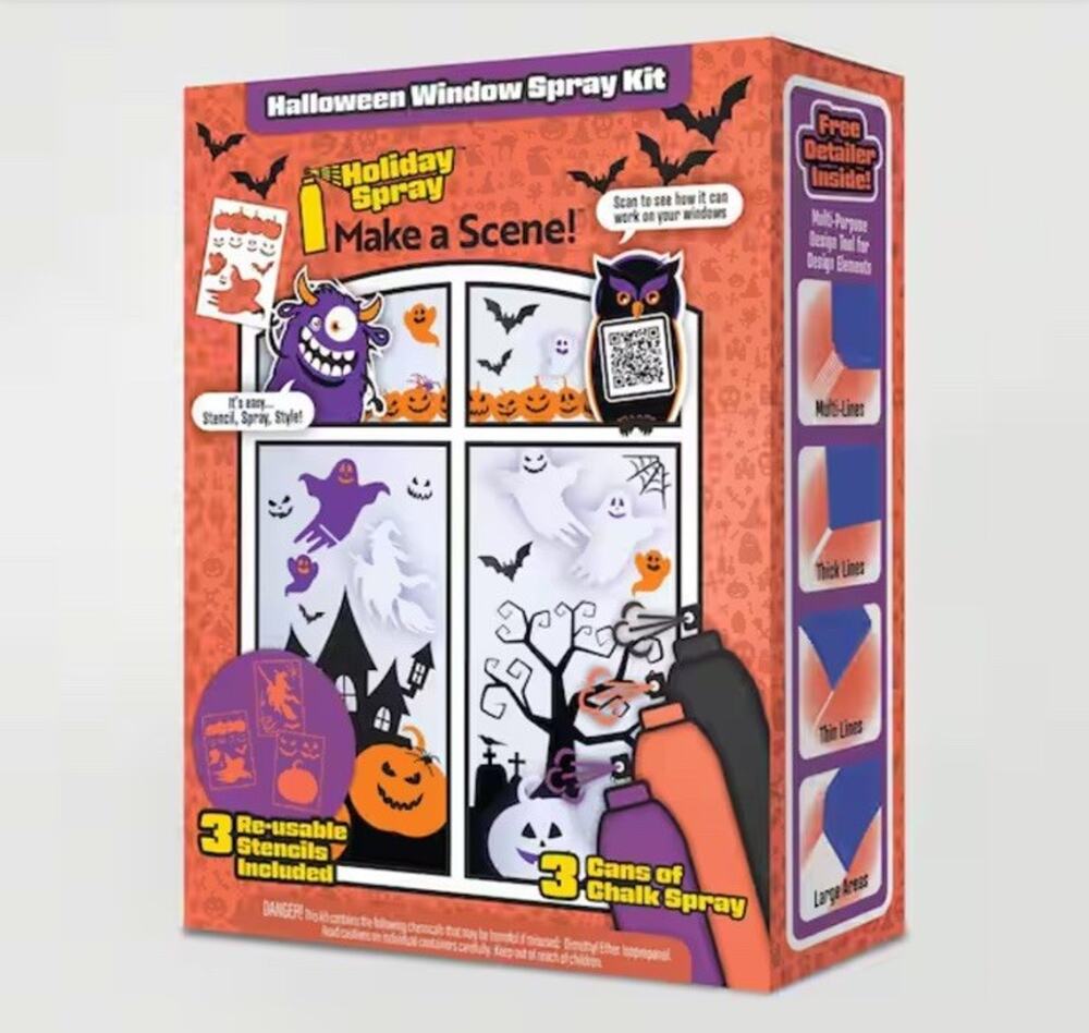 Halloween Chalk Spray Kit Window Decor Party Decorations